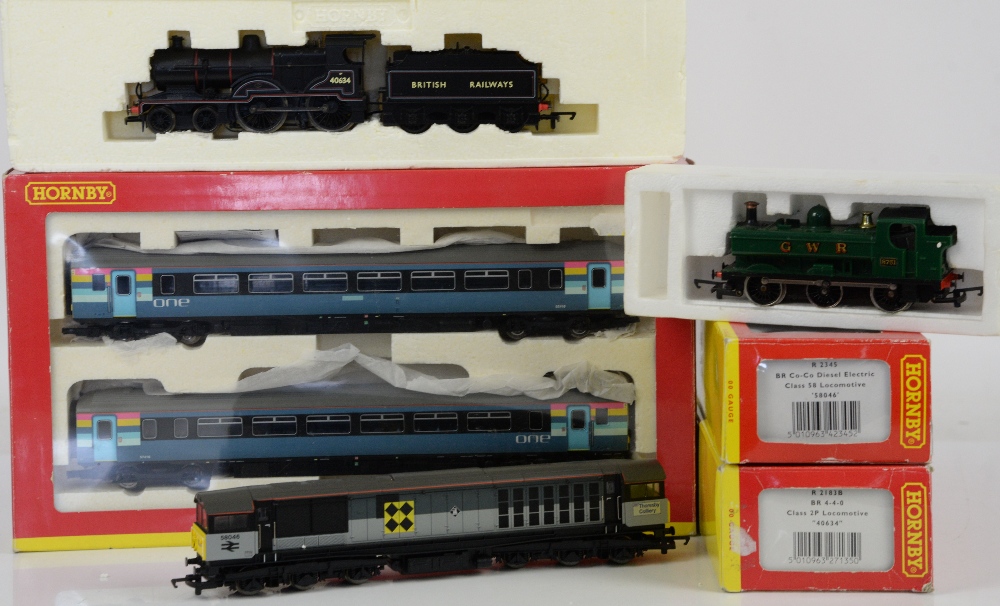 Hornby 00 gauge R2183B Class 2P locomotive and tender, R2345 Co-Co Diesel Electric Class 5B