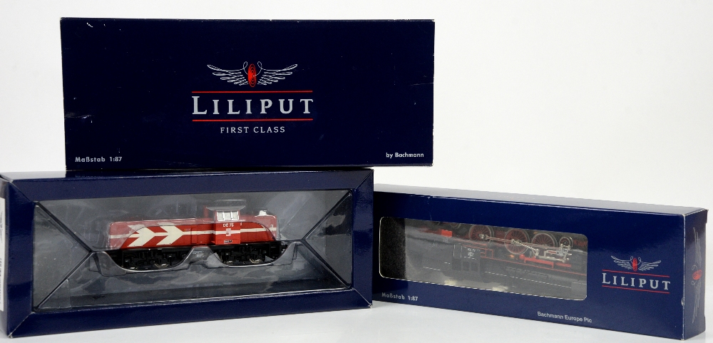 Liliput H0/00 gauge L112401 diesel locomotive MAK HGK, and another locomotive in a Liliput box, (2),