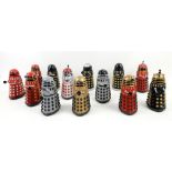 Thirteen Product Enterprise Ltd talking Daleks, in various colour schemes, (13), loose,
