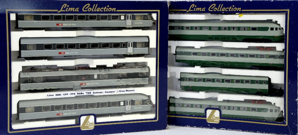 Lima Collection H0/00 gauge 149799 ETR 234 FS Epoca V, train set and another, EuroCity SBB CFF