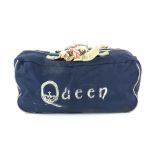 Queen - A blue and white holdall bag given to the band and immediate personal crew members only by