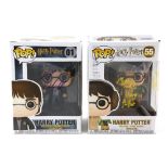 Daniel Radcliffe - Two Harry Potter signed Funko Pop figures, 16 cm each (2).