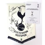 Football - Tottenham Hotspur signed pennant with official certificate of authenticity, with a
