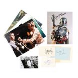 Autographs - 15+ Signatures on photos and cards including Sophia Loren, Sean Connery, Raquel
