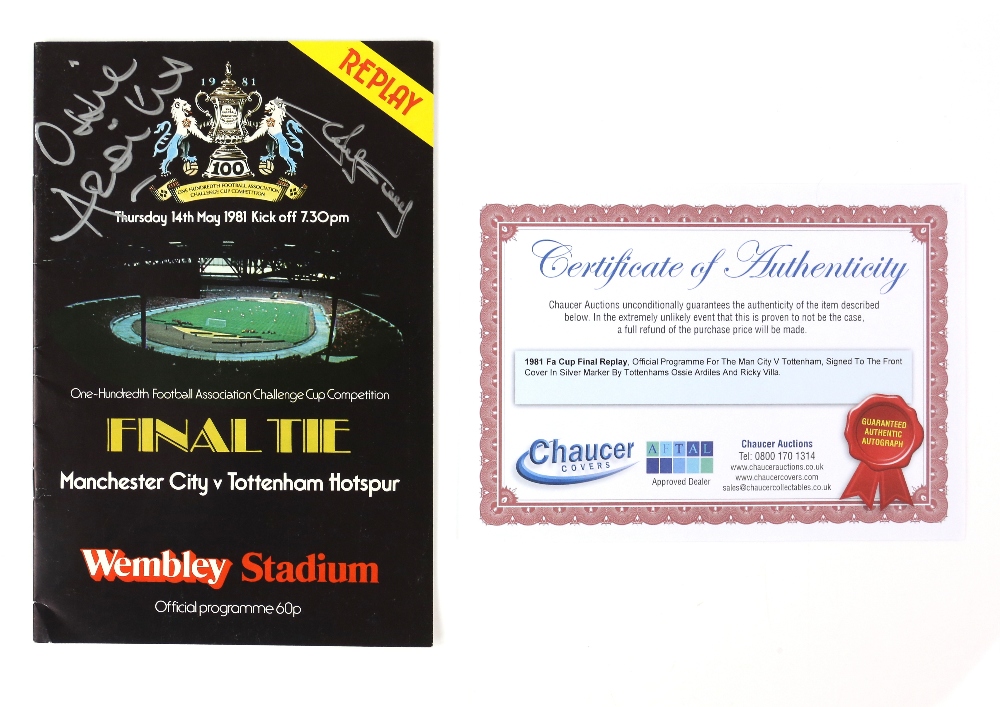 Football - Tottenham Hotspur signed pennant with official certificate of authenticity, with a - Image 6 of 18