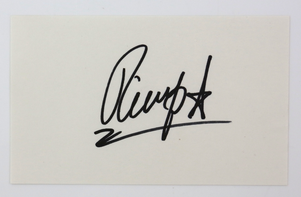 Ringo Starr - Hand signed autograph on white card of the Beatles star, 12 x 7 cm. - Image 2 of 2