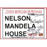 Only Fools and Horses - Mounted and framed display of a sign Nelson Mandela House signed by David
