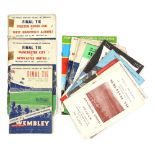 15 Football programmes for FA Cup Final and Semi Final matches including 1949 Final, 1954 Final,