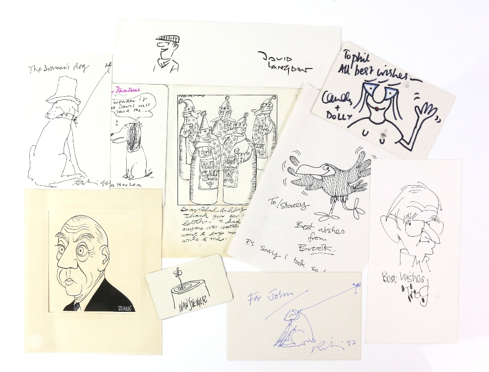 Cartoonists - A selection of original drawings including Trog, Brook, Nicolas Bentley, David Langdon - Image 2 of 8