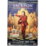 Michael Jackson History World Tour poster, this for one of the three dates at Wembley Stadium on