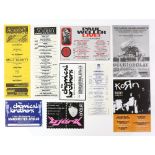 100+ 1990’s music flyers, including x14 Korn & Limp Bizkit (1997), x16 Beck (1996), x5 Bjork (1995),