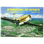 RAF Greenham Common Air Tatoo; two posters for 27-28th June 1981 both with different Wilf Hardy