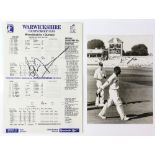 Cricket - Brian Lara signed photo and a signed score card when he scored 501 in 1994 (2).