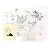 Cartoonists - A selection of original drawings including Trog, Brook, Nicolas Bentley, David Langdon