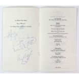 The Rolling Stones - Qantas menu signed by Mick Jagger, Charlie Watts, Keith Richards and Ronnie