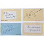 Carry On signatures on autograph pages including Bernard Cribbins, Kenneth Williams, Barbara