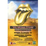 Rolling Stones Bridges To Babylon Tour poster, for Murrayfield, Edinburgh, 24th Aug 1998, 40 x 60