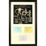 Uriah Heep - A signed presentation display, with a signed pages under an album cover for '