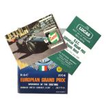 Motor Racing - Programme from 1964 European Grand Prix at Brands Hatch with inserts, including