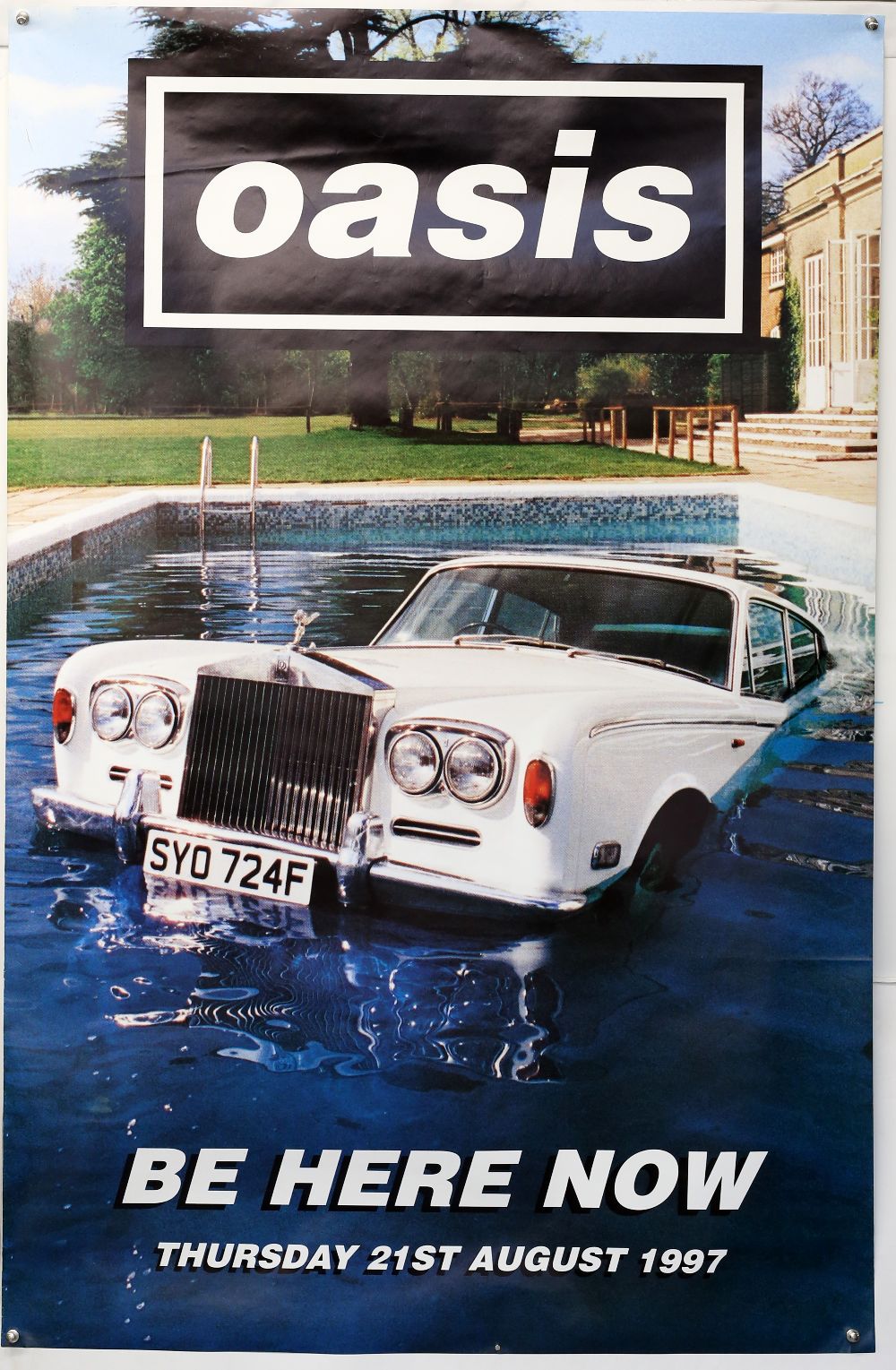 Oasis Be Here Now (1997) LP promo poster for the iconic Crestion Records Britpop album, the poster - Image 2 of 2