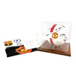 Manchester United Football - A fully signed football from the 2014/15 season, in a Perspex display