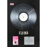 Simply Red 'A New Flame' BPI Triple Platinum Award. Presented to EMI Music Publishing in 1989 for