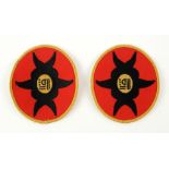 Blade 2 (2002) Two House Damaskinos Guard Patches, worn by security guards at Caliban Industries,