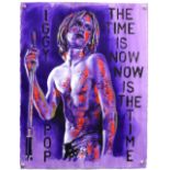 Iggy Pop ' The Time is Now, Now is the Time' - Original hand painted artwork by John Judkins,