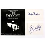 The Exorcist - Linda Blair and William Friedkin signed autograph cards.