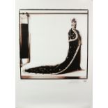 Queen - A2 Limited edition signed print of Freddie Mercury in his royal robes by photographer