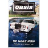 Oasis Be Here Now (1997) LP promo poster for the iconic Crestion Records Britpop album, the poster