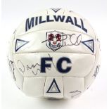 Millwall Football Club - A fully signed football and flag (2).