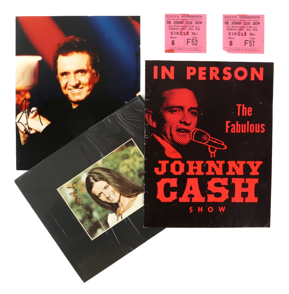 Johnny Cash and June Carter Cash signed photos, large 10 x 8 inches and The Johnny Cash Show - Image 2 of 6