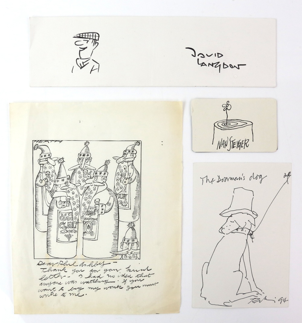 Cartoonists - A selection of original drawings including Trog, Brook, Nicolas Bentley, David Langdon - Image 4 of 8