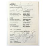 Autographs - Theatre programme from Theatre Royal Brighton 'Ardele', signed by Vincent Price,