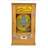 Allwin oak cased penny in the slot arcade game, 'Skill Cup Selecta', 80 cm h.