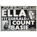 Ella Fitzgerald and Count Basie - Concert poster for 19th Oct at Palais des Beaux Arts, Lille,