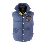 Queen - A blue padded body warmer issued to the band and crew members for the Japan tour in 1982,