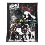 Star Wars - Poster photo signed by Dave Prowse 'Darth Vader', Jeremy Bulloch 'Boba Fett', Paul Blake