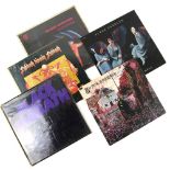 Five highly sought-after Black Sabbath vinyl records, in generally excellent order, comprising