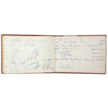 Battersea Heliport Visitors album from the 1970's/80's. An historic item with over 700 signatures