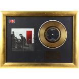 John Entwhistle - The Who - A signed presentation display, with a signed photo with a gold disc