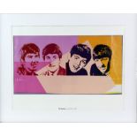 The Beatles - Collection of framed items including Andy Warhol framed print, Beatles Yellow