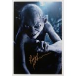 Lord of the Rings - Two signed photos by Elijah Wood and Andy Serkis, 10 x 8 and 8 x 12 inches (2).