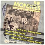 The Monkees - 7 inch vinyl single cover signed by Micky Dolenz, Michael Nesmith, Davy Jones and