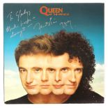 Queen - 'The Miracle' 12 inch vinyl cover signed on the front in silver by Freddie Mercury, 'To