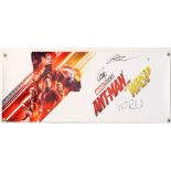 Autographs - Poster for Gremlins signed by Zach Galligan, Marvel's Antman multi signed, American