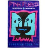 Pink Floyd European Tour poster from 1994, rolled, 80 x 120 cm.