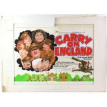 Carry on England (1976) Original British Quad artwork and design for the poster, artwork believed to