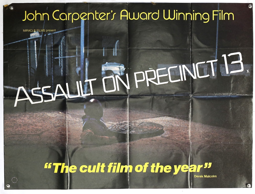 Assault On Precinct 13 (1967) British Quad film poster, directed by John Carpenter, Miracle, folded,